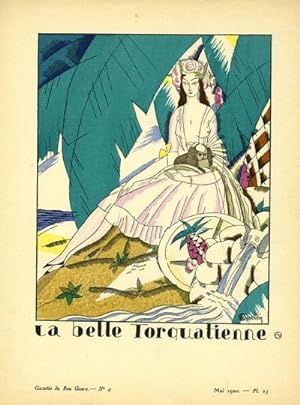 La belle Torquatienne. Print from the Gazette du Bon Ton