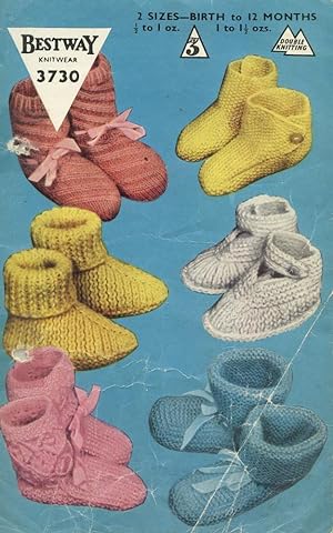 BESTWAY KNITWEAR No. 3730 : BOOTEES : Birth to 12 Months