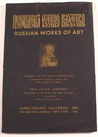 Russian Works of Art, Property of The Satra Corporation, Aquired from NovoExport, Moscow, USSR, a...
