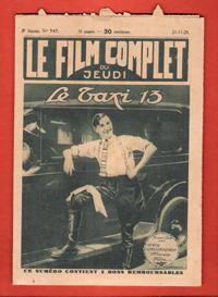 Le Film Complet Du Jeudi . N° 747 . 21-11-29 : Le Taxi 13 Par Sadi Sauternes