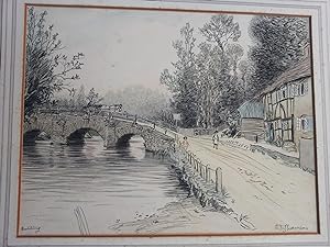 Original Watercolour for Highways & Byways in Surrey - Eashing, Surrey