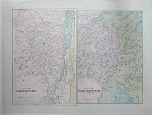 Color Map of New Hampshire and Vermont/Adirondack and White Mountains