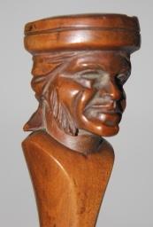 Woodcarved Head on Tall Paper Cutter and/or Bookmark