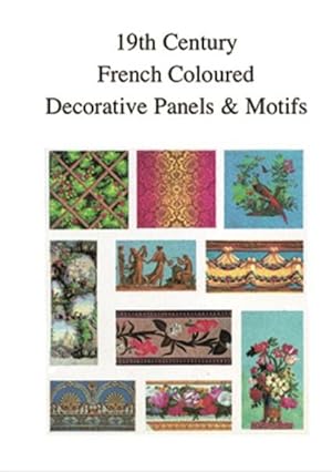 19TH CENTURY FRENCH COLOURED DECORATIVE PANELS & MOTIFS.
