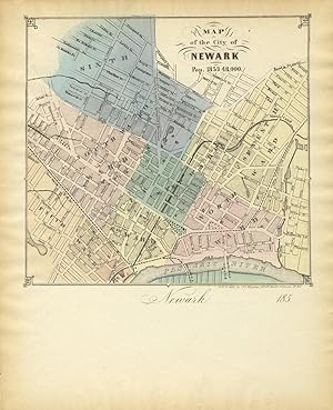 Map of the city of Newark[.] Pop. 1853 48, 000