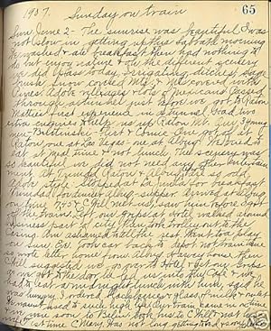 1907 HANDWRITTEN MANUSCRIPT DIARY OF A YOUNG TOPEKA KANSAS WOMAN WITH CHARM, PERSONALITY AND A KE...