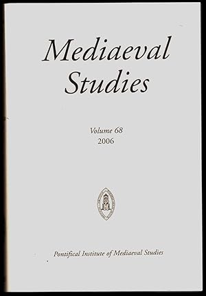 Mediaeval Studies. Volume 68. 2006.