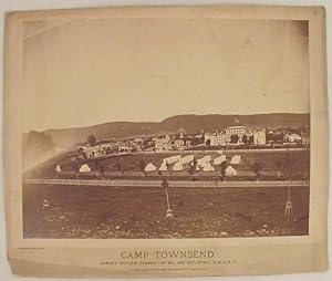1873 Albumen Photo of Albany Zouave Cadets in Camp at Cooperstown, New York