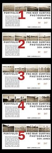 PREWAR SURFING PHOTOGRAPHS: DON JAMES - PORTFOLIOS 1,2,3,4 & 5: A COMPLETE SET