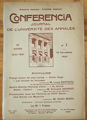 Conferencia 15e Année - 1920-1921 - N°1 du 15 décembre 1920