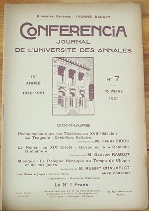 Conferencia 15e Année - 1920-1921 - N°7 du 15 mars 1921