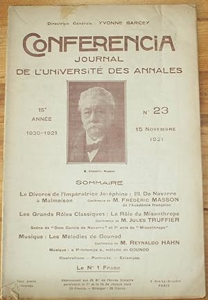 Conferencia 15e Année - 1920-1921 - N°23 du 15 novembre 1921