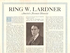 RING W. LARDNER, AMERICA'S FOREMOST HUMORIST.It Is to Laugh! There is one on every page of this f...