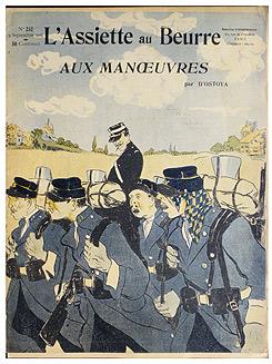 L'ASSIETTE AU BEURRE. AUX MANOEUVRES. N° 232, 9 septembre 1905.