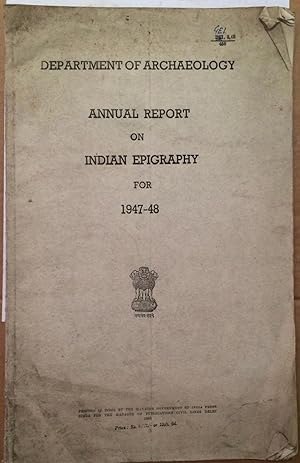 Department of Archaeology Annual Report on Indian Epigraphy for 1947-48