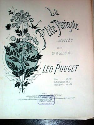Partition Musicale - LA P'TITE PARIGOTE - Marche pour piano par Léo POUGET