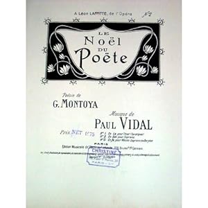 Partition musicale - N°2 LE NOEL DU POETE en Sol pour Soprano, Poésie de G. MONTOYA, musique de P...