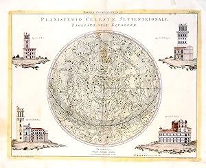 Planisferio celeste settentrionale tagliato sull'equatore (insieme a:) Planisferio celeste meridi...