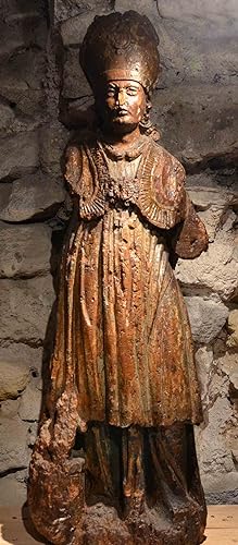 [STATUAIRE] Statue de saint évêque, France du nord, circa 1500