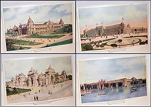 [Group of eight color prints from the San Francisco Call illustrating buildings at the 1904 World...