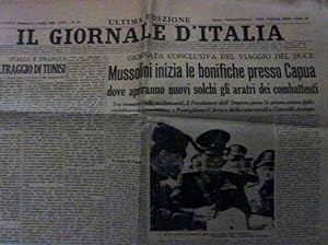 "IL GIORNALE D'ITALIA - ULTIMA EDIZIONE Anno XXXIX 2 Aprile 1939 - XVII n.° 79 MUSSOLINI INIZIA L...