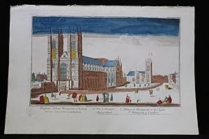 Vue d'optique - L'Abbaye de Westminster et de l'Eglise Sainte Marguerite à Londres