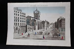Vue d'optique - Vue de l'église St Giles à Édimbourg.
