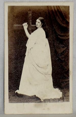 Rousby, Clara Marion Jessie (1852?-1879), actress, CDV of her in Role as Joan of Arc