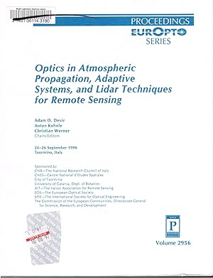 Optics in Atmospheric Propagation, Adaptive Systems, and Lidar Techniques for Remote Sensing, EUR...