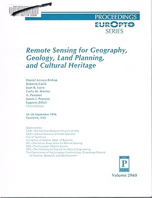 Remote Sensing for Geography, Geology, Land Planning, and Cultural Heritage, EUROPTO Series Proce...