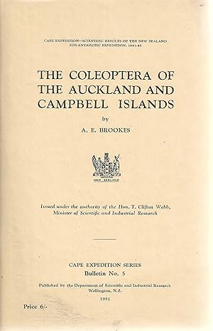 The Coleoptera Of The Auckland And Campbell Islands. Cape Expedition Series Bulletin 5.