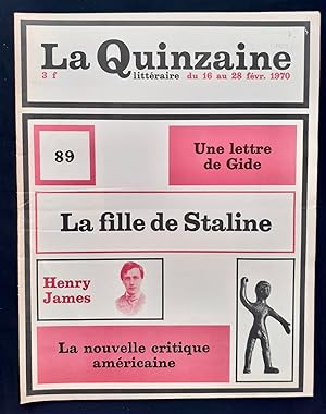 La Quinzaine littéraire - du 16 au 28 février 1970 - N° 89 -