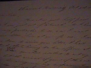 1843 ORIGINAL HANDWRITTEN MANUSCRIPT LETTER [ALS] REGARDING THE KILLING OF MRS. BACON 'AND THE WR...