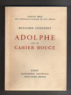 Adolphe, suivi du Cahier rouge. Avec un burin original de Pierre Gandon.