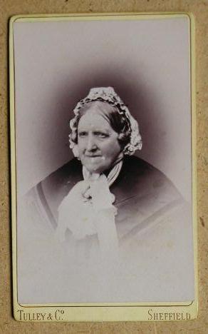 Carte De Visite Photograph: Portrait of an Old Woman.