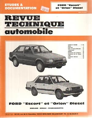Revue technique Ford Escort et Orion Diesel Berline Break Fourgonnette
