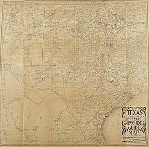 [TEXANA]. The Texas and Oklahoma Official Railway & Hotel Guide Map, WITH THE RARE BOOKLET