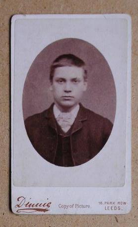 Carte De Visite Photograph: Portrait of a Young Man.