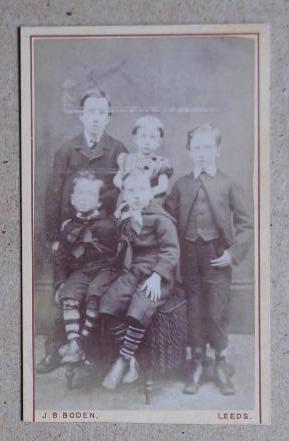 Carte De Visite Photograph: Portrait of a Group of Young Children,