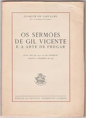 Os sermoes de Gil Vicente e a arte de pregar.