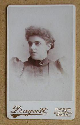 Carte De Visite Photograph: Portrait of a Young Woman.