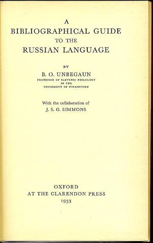 A Bibliographical Guide to the Russian Language