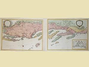 Nouvelle carte de la partie occidentale de Dalmatie dressÈe sur les lieux (insieme a:) Nouvelle c...