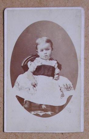 Carte De Visite Photograph: Portrait of a Young Child.