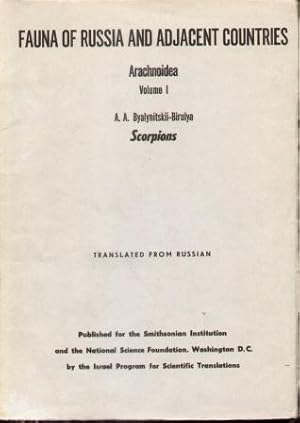 FAUNA OF RUSSIA AND ADJACENT COUNTRIES Arachnoidea Vol. 1 Scorpions
