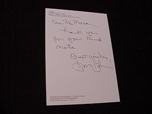 SIGNED NOTE (on 'Figure 2' card)
