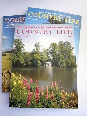 Country Life Magazine. 1986, June 12, 19, 26 Price is Per Issue.