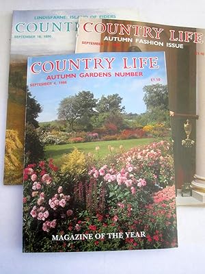 Country Life Magazine. 1986, September 4, 11, 18. Price is Per Issue.