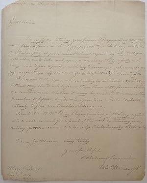 Historically important Autographed Letter Signed