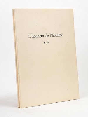 Lhonneur de lhomme [ 2 Tomes - Complet - édition originale ]